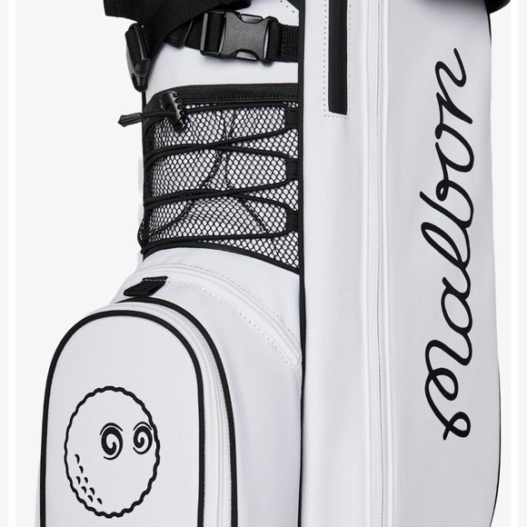 1000% Auth. New Malbon “Walking” Golf White Golf Bag - Picture 8 of 10